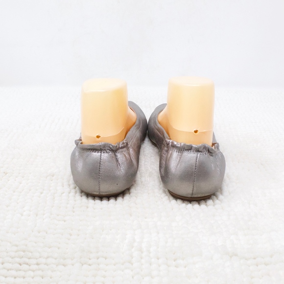 SALE! LL Bean Silver Pewter Ballet Flats Size 7 - Picture 5 of 8